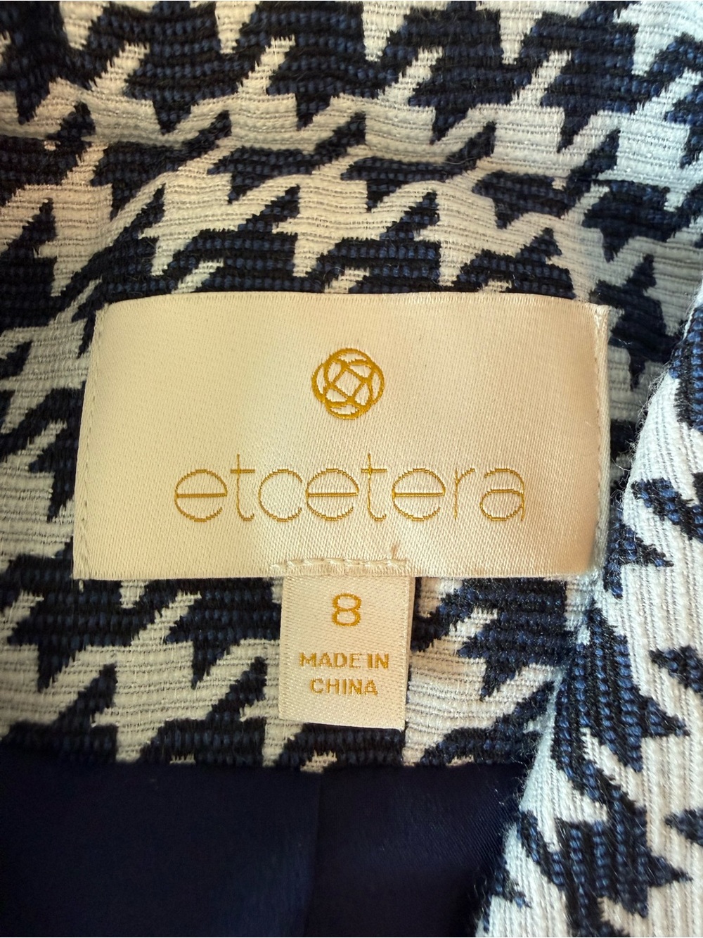 Etcetera Houndstooth Peplum Blazer - Picture 10 of 12